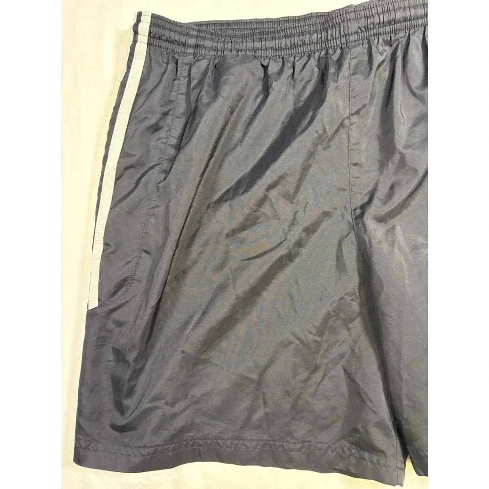 VTG 2002 Adidas Nylon Soccer Shorts Men M Black 3 Stripe Retro 164883 Climalite